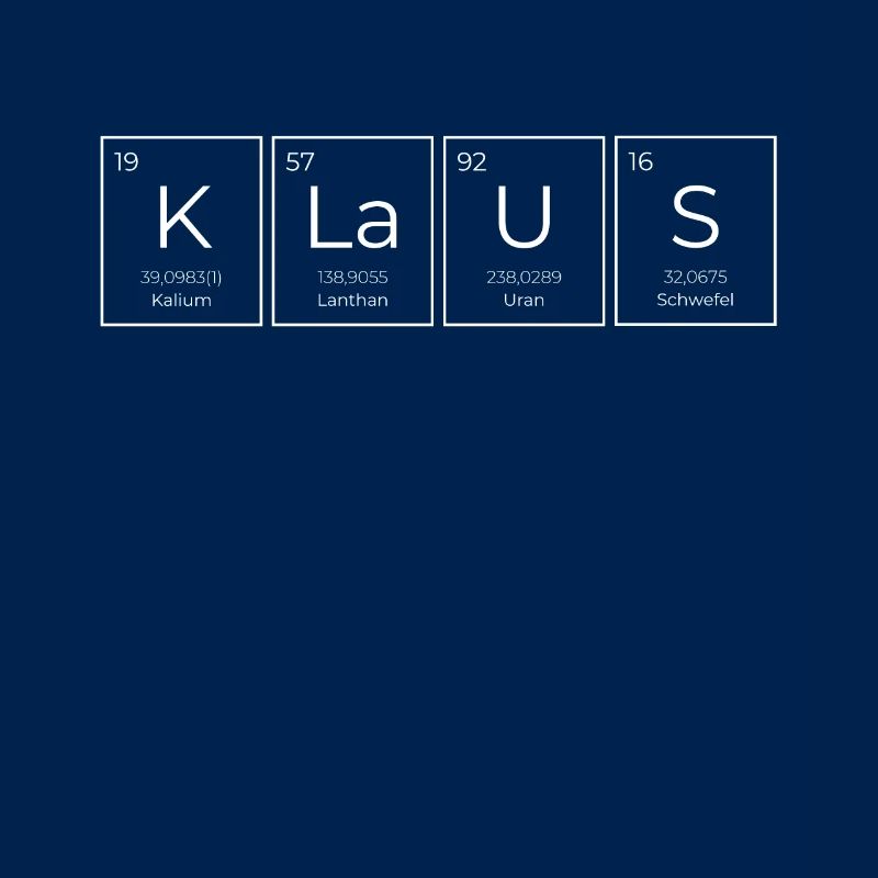 Klaus Periodic Table Chemist PSE