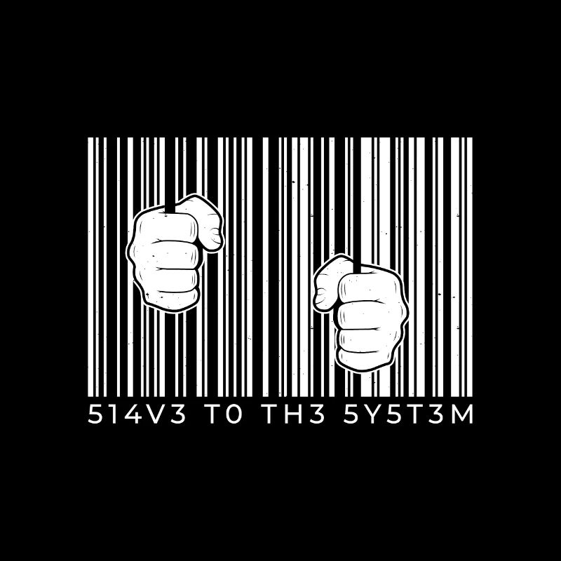 Barcode bars with hands cool design jail