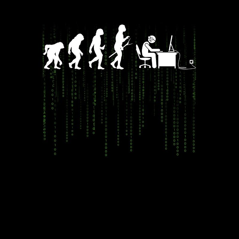 Evolution Ordinateur Détrissement Bürarbeit Cadeau