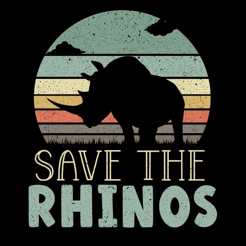 Sauvez le rhinocéros rhinocéros herbivore de la faune