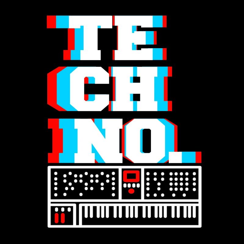 TECHNO. Awesome Retro DJ Techno Lover Designs