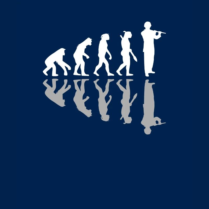 Human Evolution Flutist Musician Flute Player