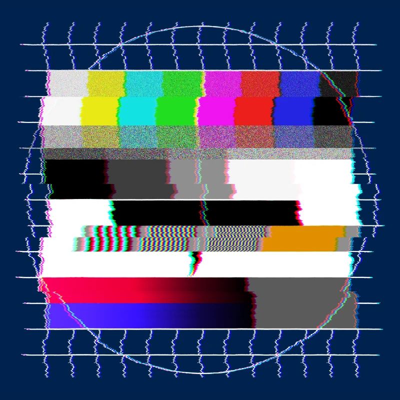 Röhrenfernseher Testbild - verzerrt - 80er