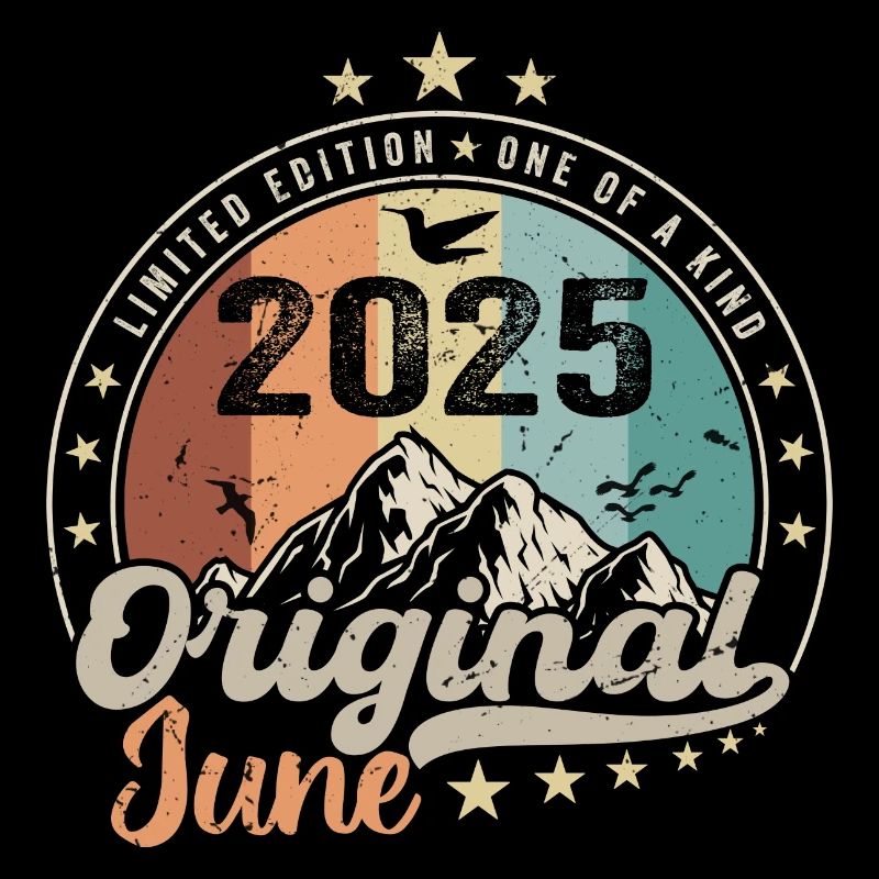Juni 2025 Retro Vintage Geburtstagsgeschenk 2025