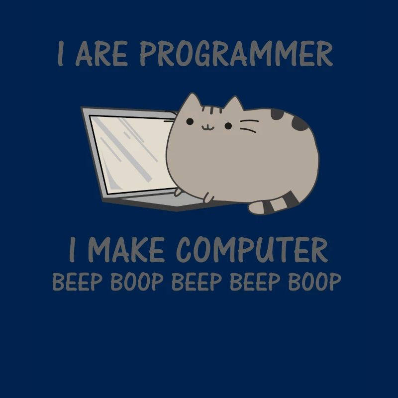 Programierer lustige Katze Computer Nerd