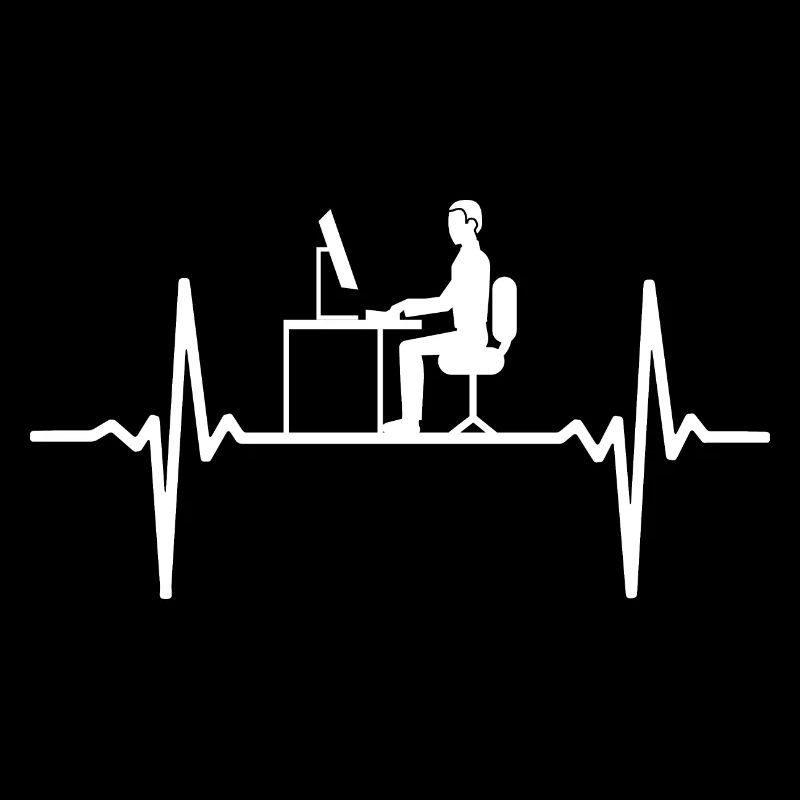 Ordinateur Heartbeat Gamer Programmeur Codeur Bureau