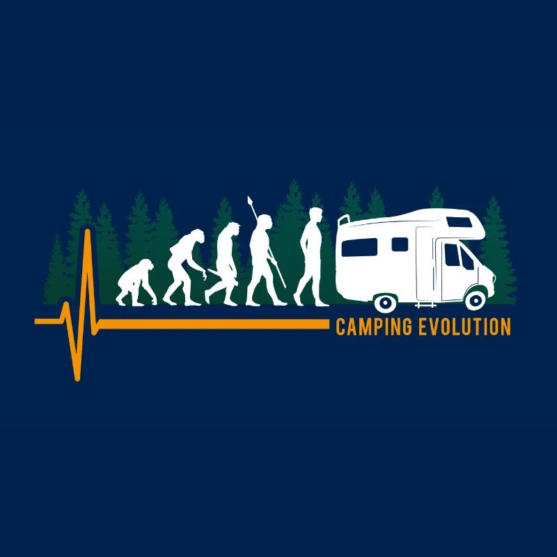 Evolution Camping Camper Funny