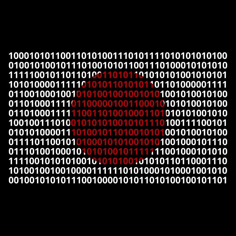 Japan flag numbers binary code byte bit code