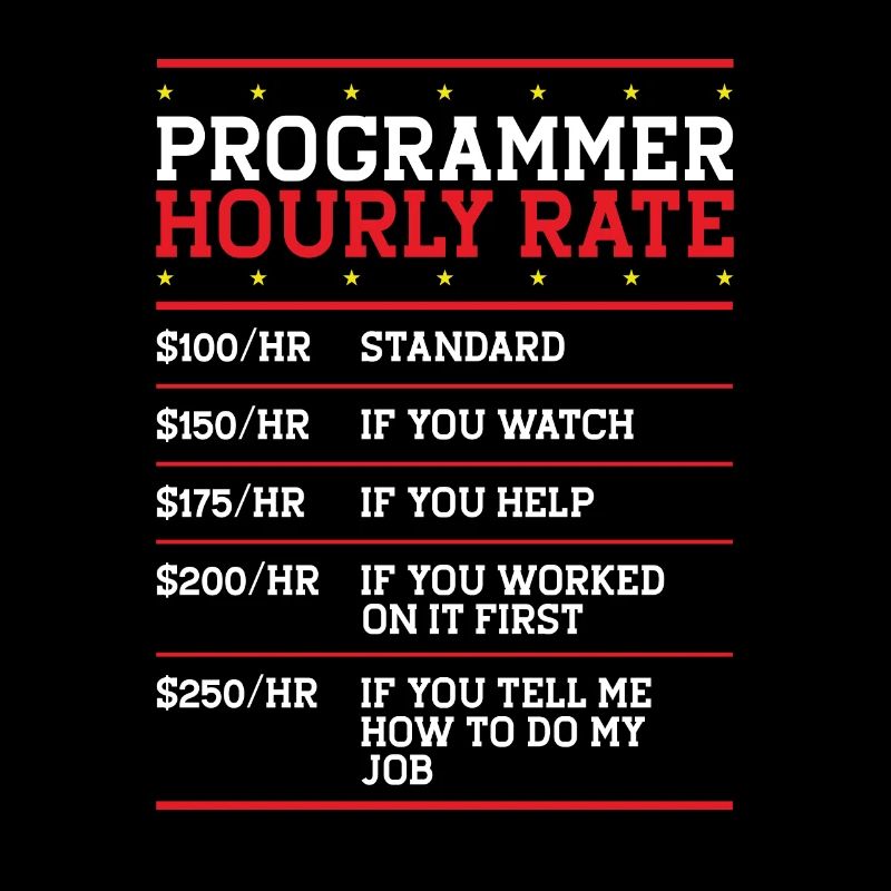 Programmer Hourly Rate Support Coder Labor IT