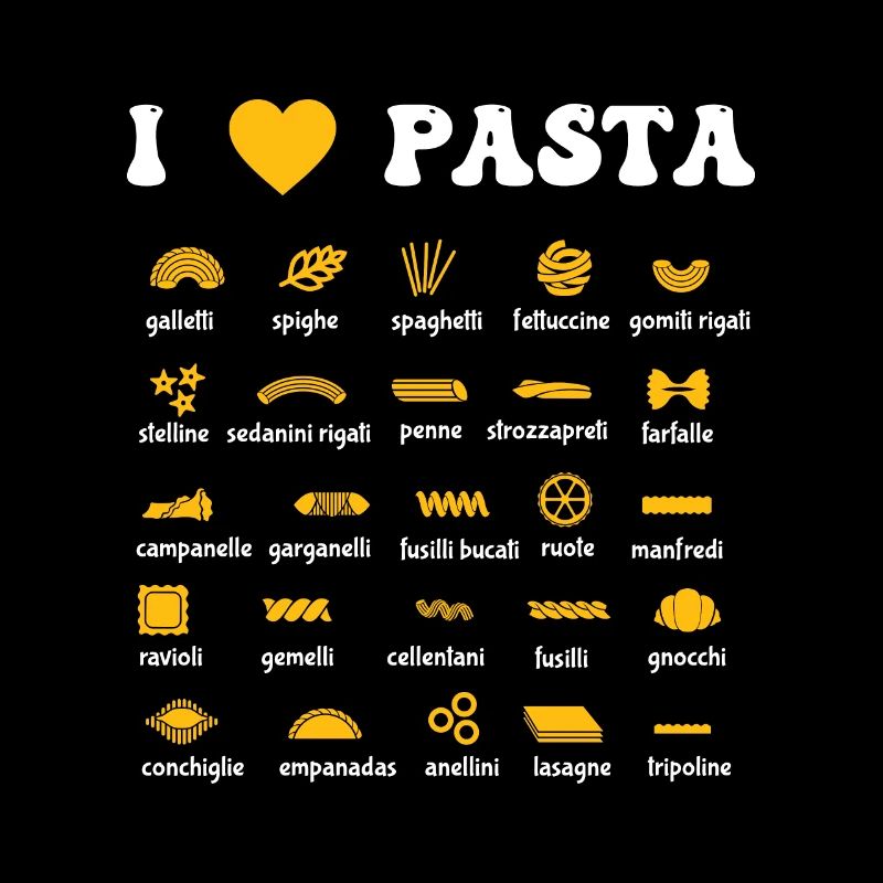 Pasta Sorten Spaghetti Nudeln Italien Geschenk