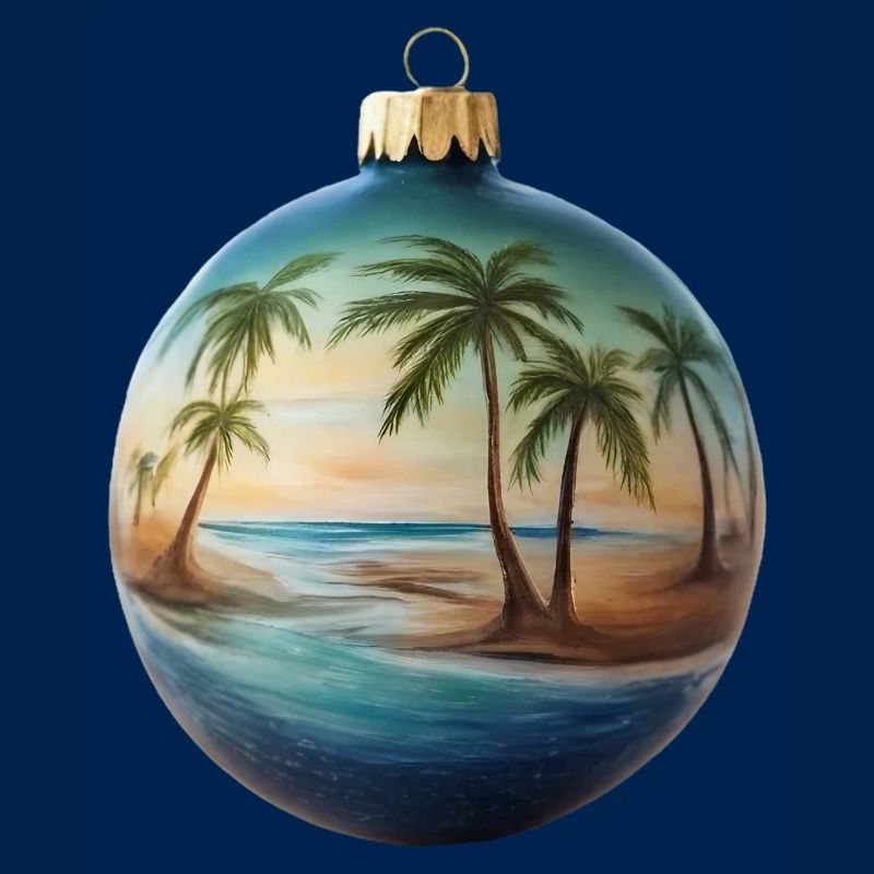Weihnachtskugel mit Strand
