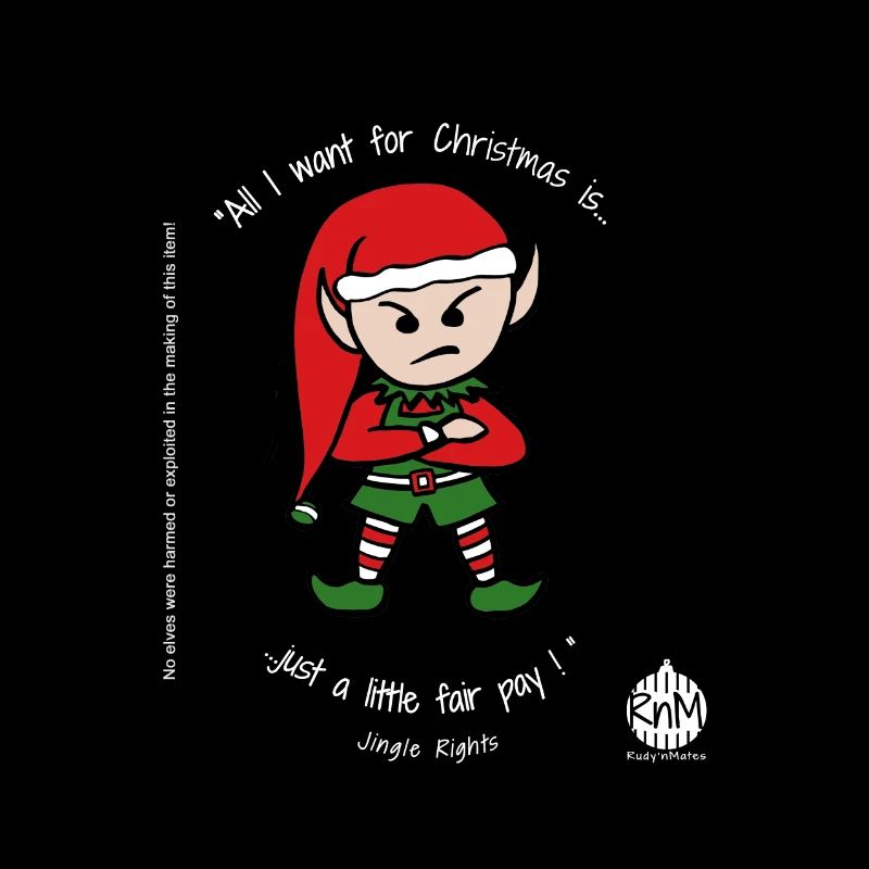 Jingle Rights, a jingling, unionized elf!