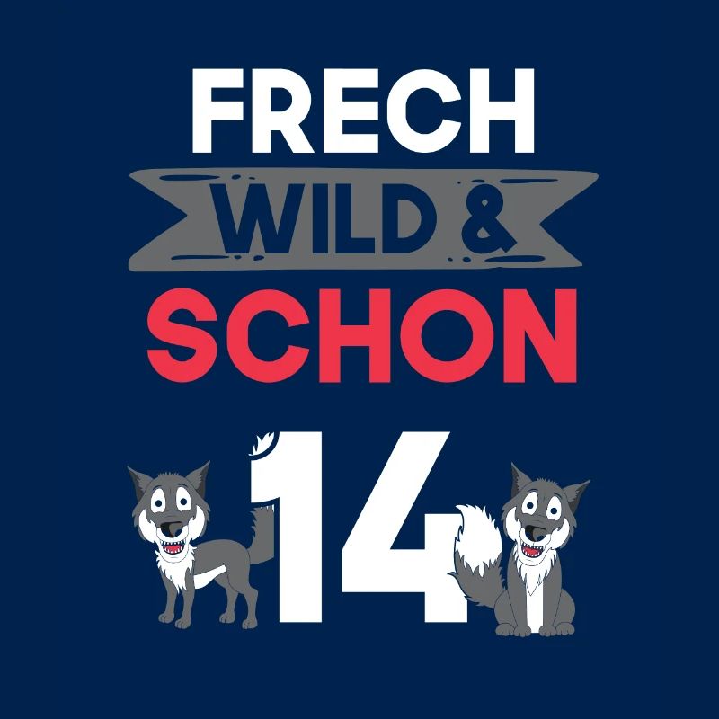 14 Jahre Geburtstag Junge Mädchen Wolf