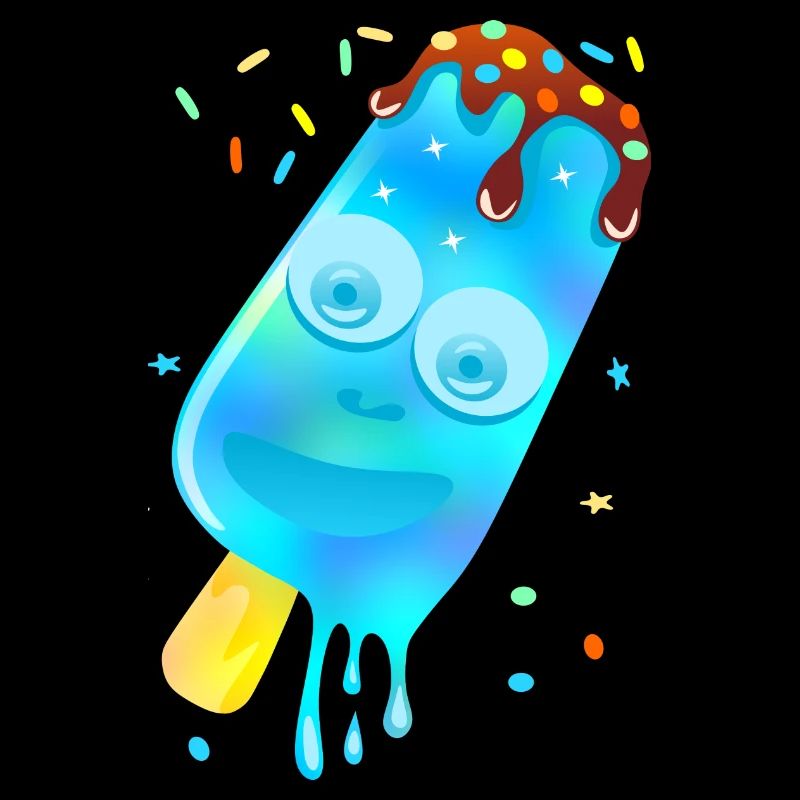 Crème glacée colorée – Bleu