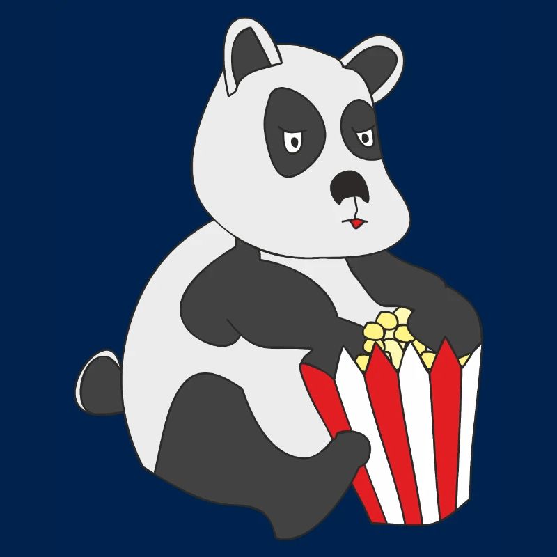 Panda avec pop-corn