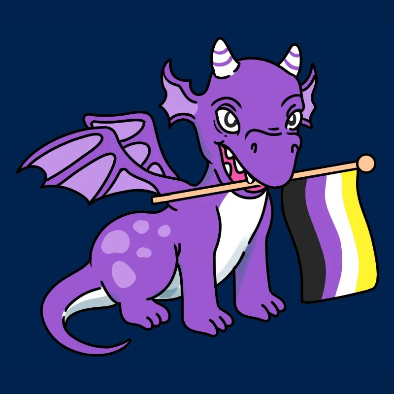 Nonbinary Pride Dragon Nonbinary Pride