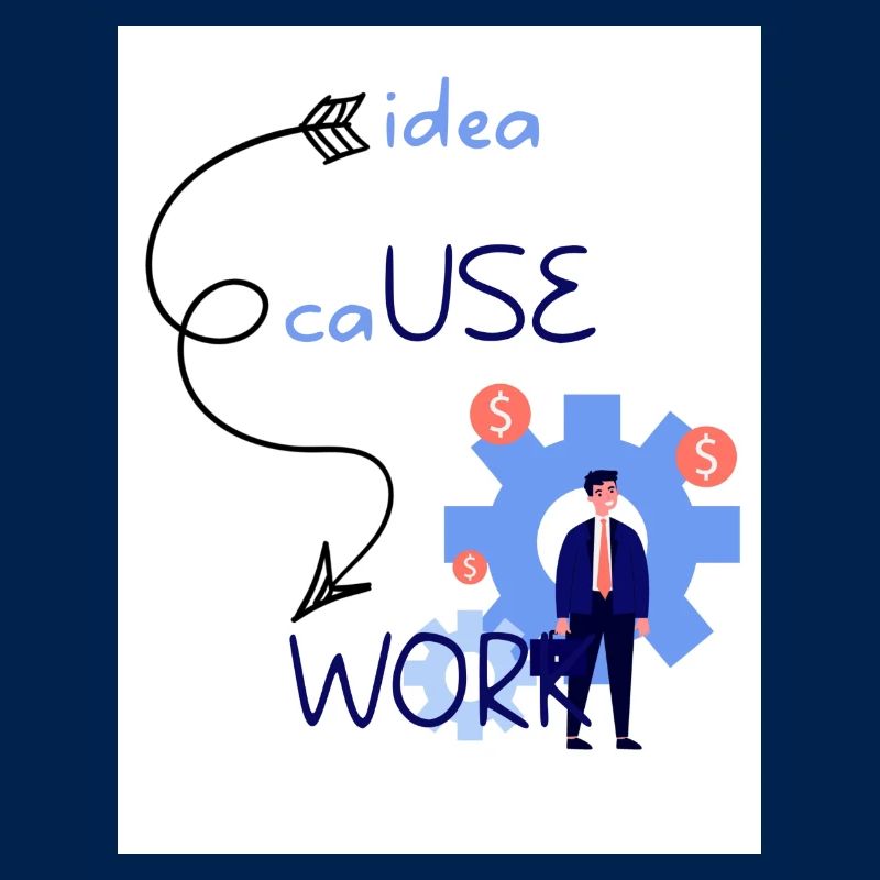 Idea cause work. An idea creates a work.
