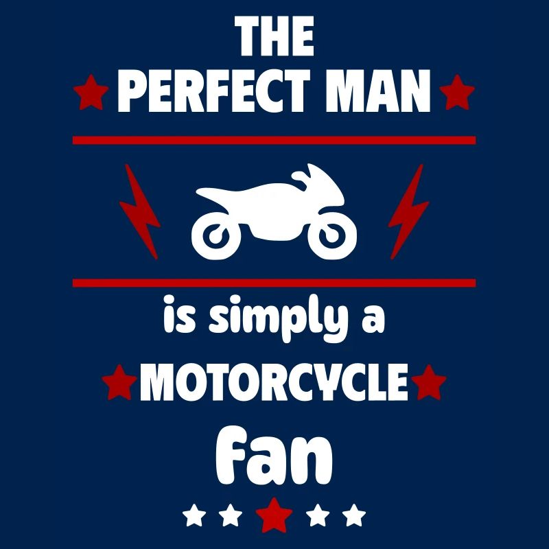 Der perfekte Mann ist einfach ein Motorrad-Fan