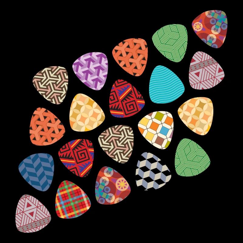 Plectrums Oblisque -Guitar Plectrum colour pattern
