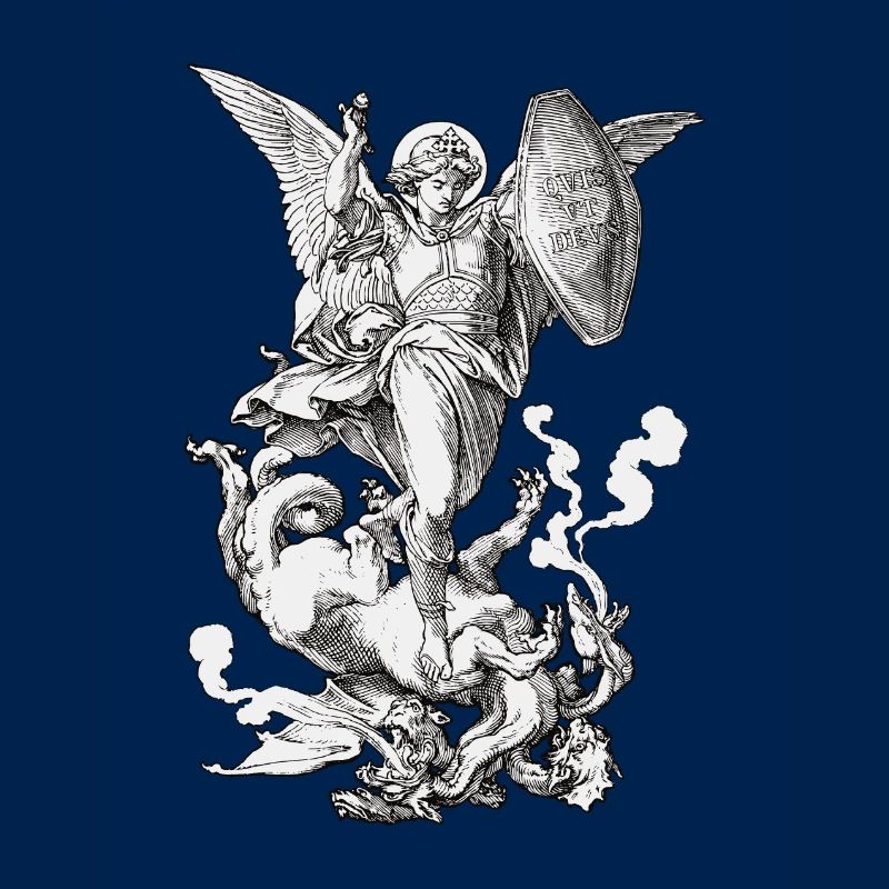 Erzengel Sankt Michael bekämpft den Drachen