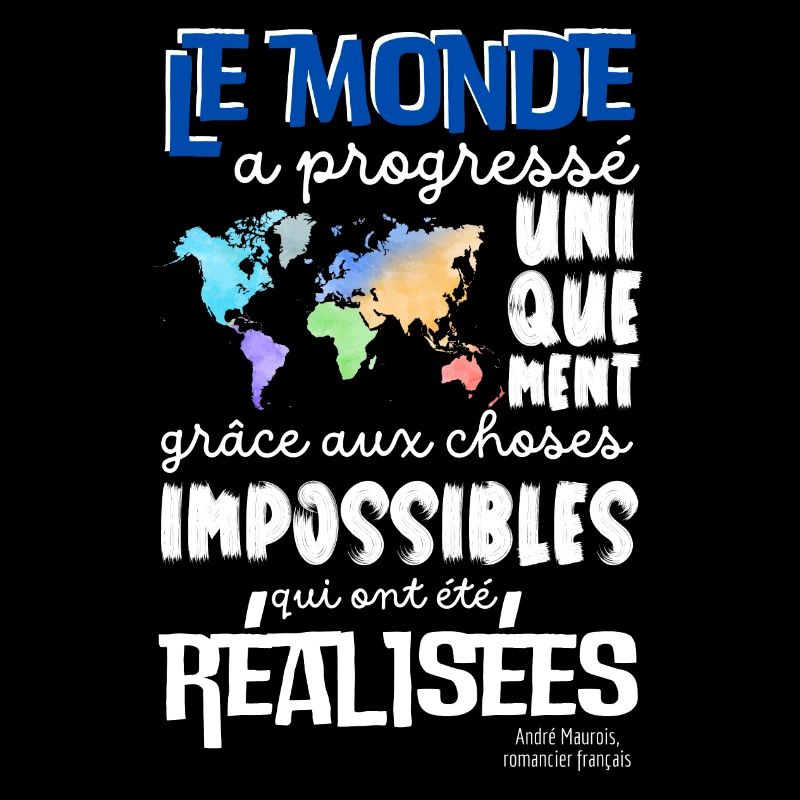 Citation Positive Le Monde a progressé WHITE