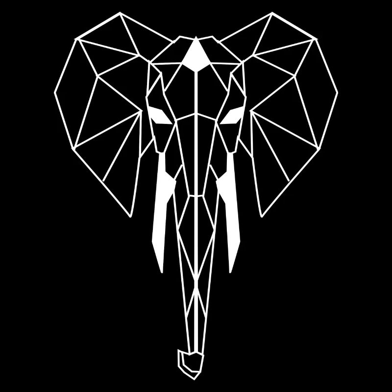 Elephant Poly minimaliste