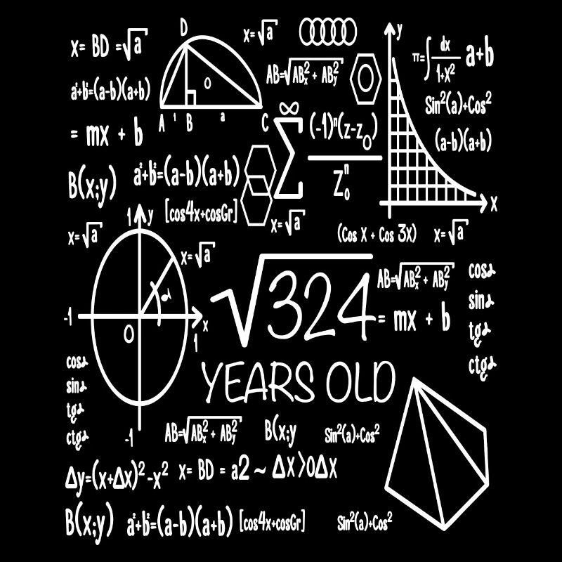 18. Geburtstag Mathematik Schulkinder Geschenk