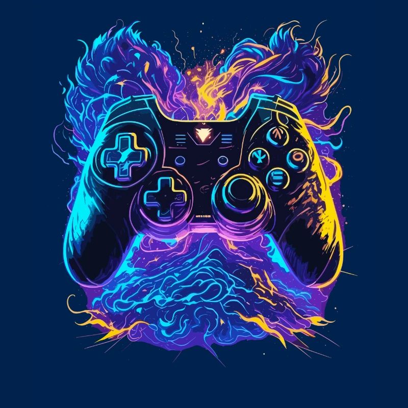 Neonfarben Graffiti Gaming Controller