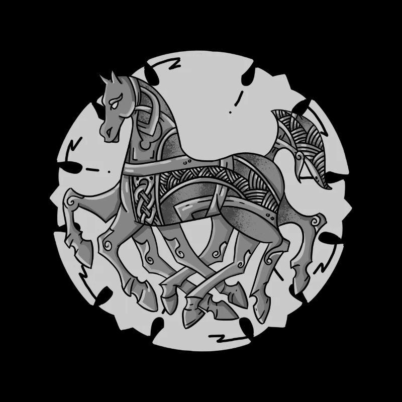 Odins Pferd Sleipnir ein cooles Wikinger Design