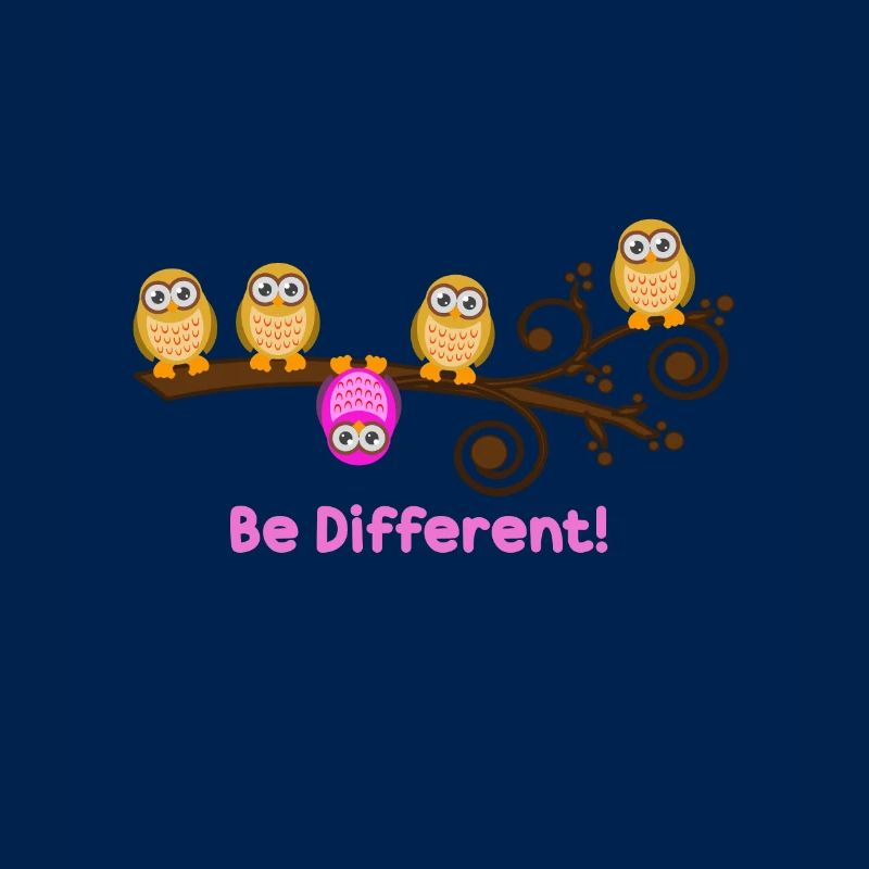 Be Different Süße Eulen Spruch