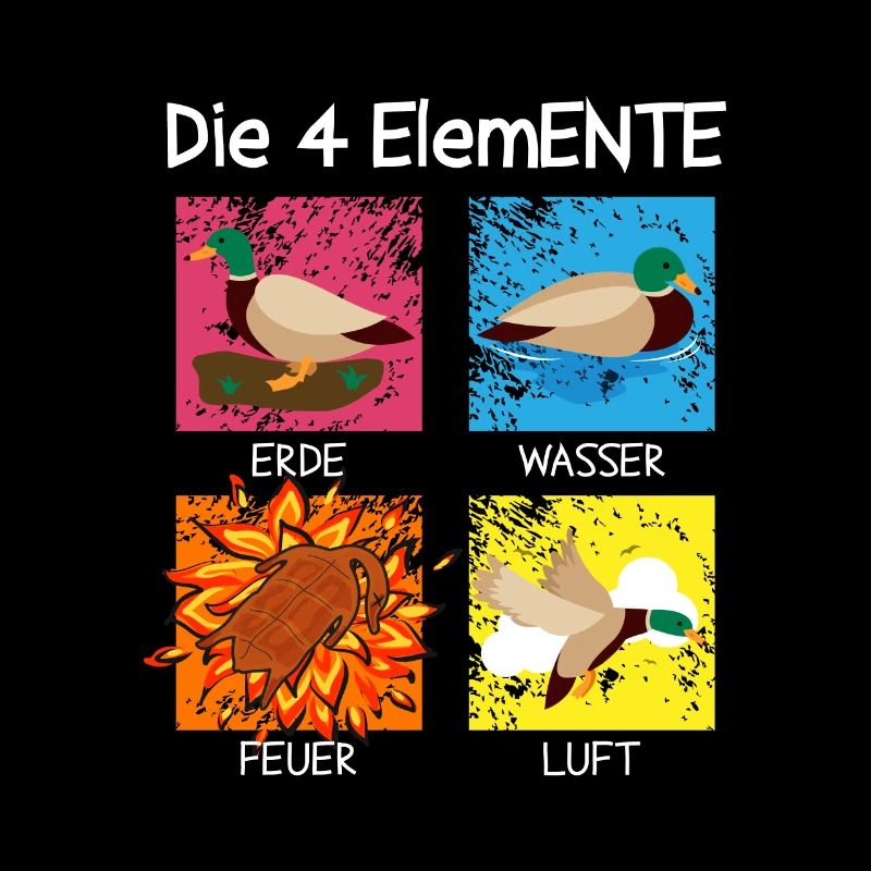 Les 4 Canard ElemENTE Canard Feu Eau