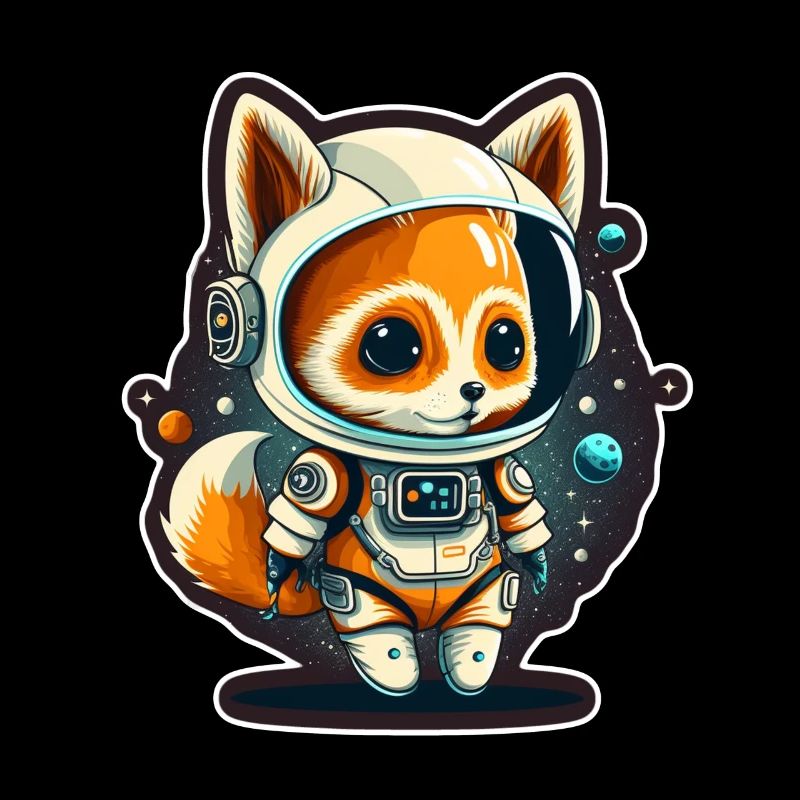Mignon Fox Space Astronaute Planète Espace