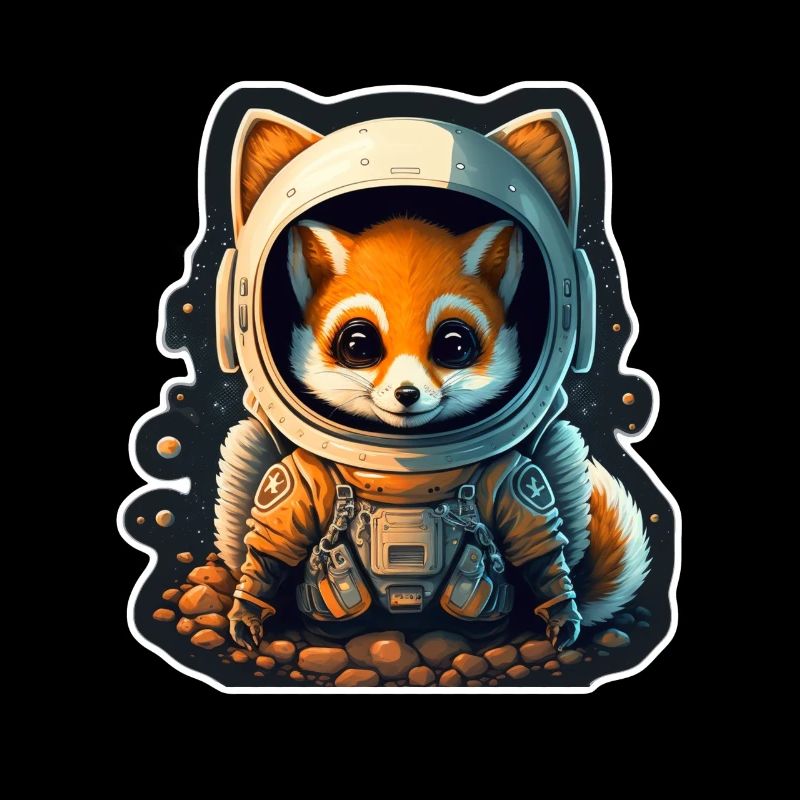 Mignon Fox Space Astronaute Planète Espace