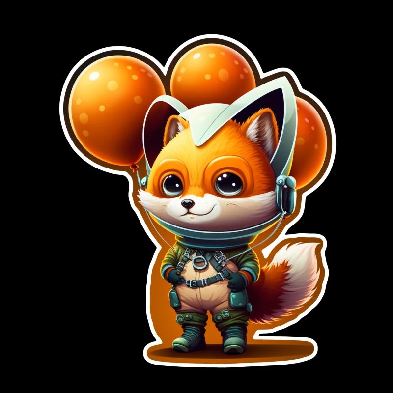 Mignon Fox Space Astronaute Planète Espace