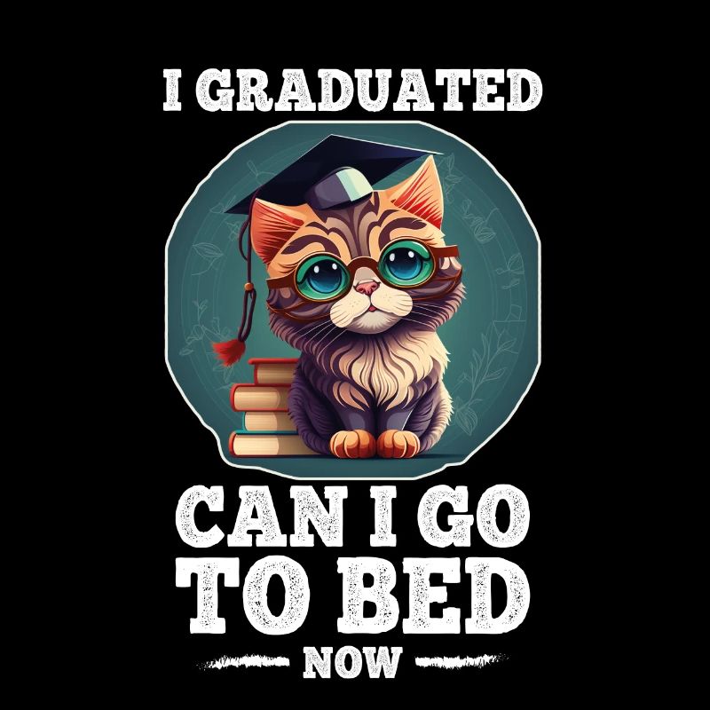 Abschluss Schlafen Katze Uni Master Bachelor