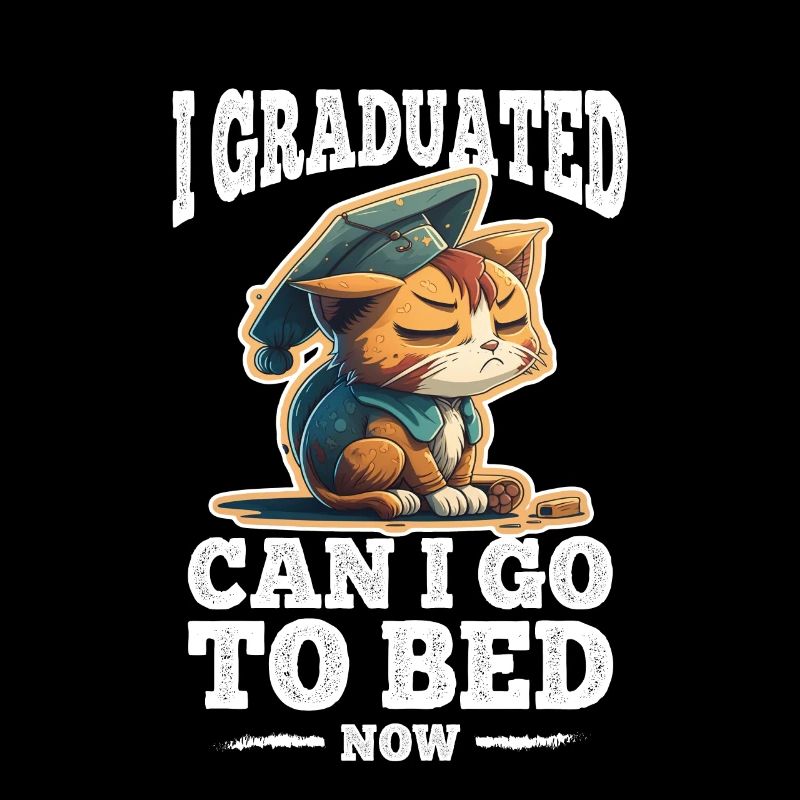 Abschluss Schlafen Katze Uni Master Bachelor