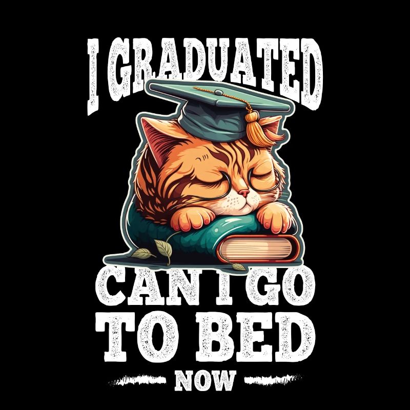 Abschluss Schlafen Katze Uni Master Bachelor