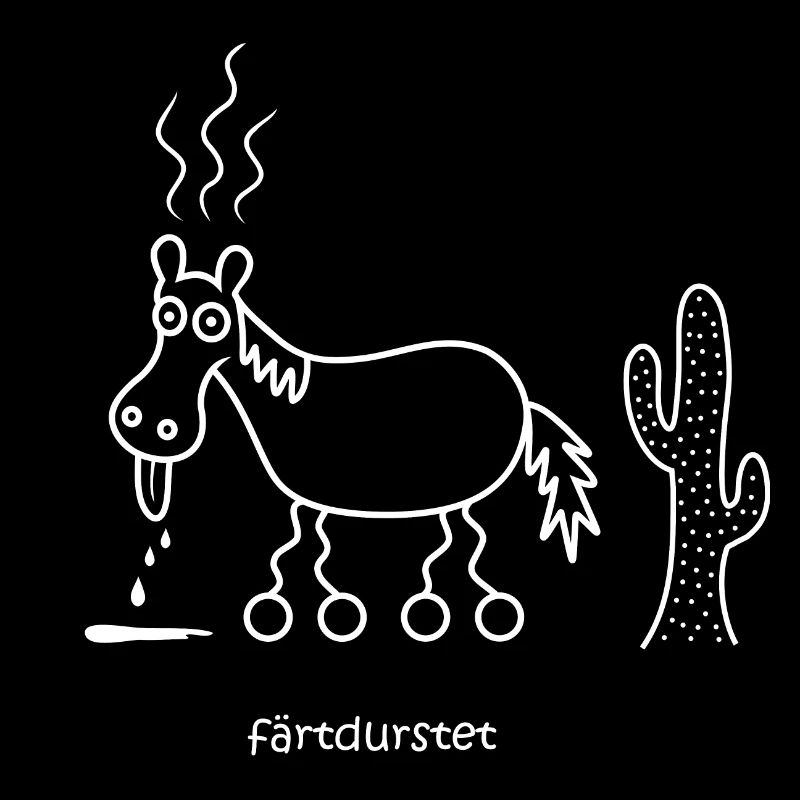 färtdurstet, verdurstet, färt, Pferd ist durstig