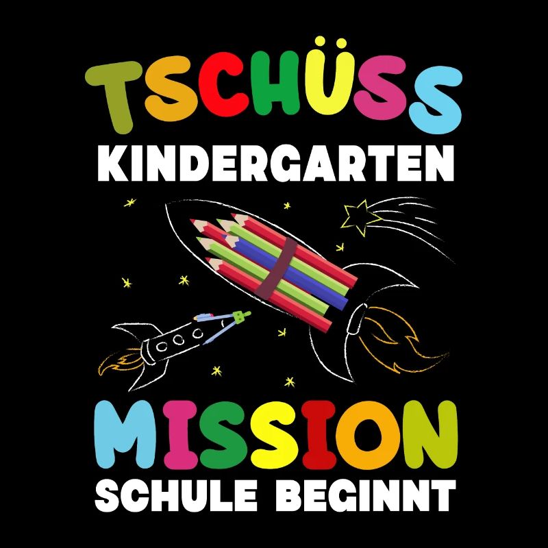 Tschüss Kindergarten Mission Schule Beginnt