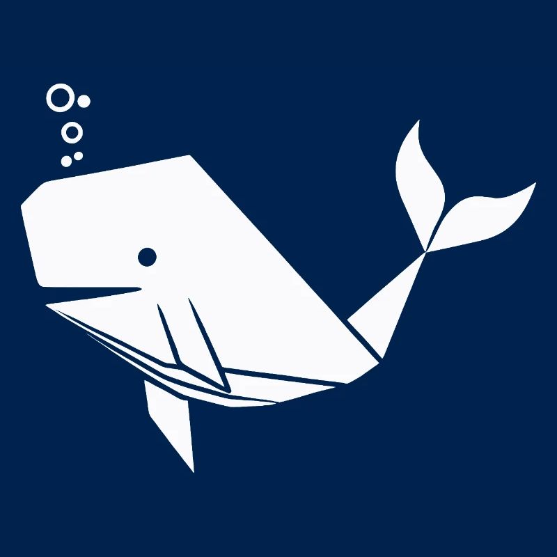 Polygone de baleine - Conception minimaliste de créature marine