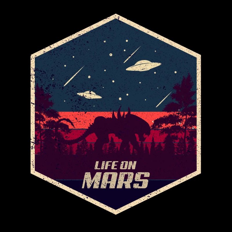 Mars Tiger Alien Pluto Planet UFO Outer Space Space