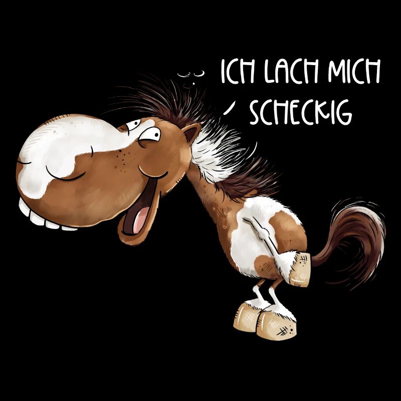 Ich lach mich scheckig Pferd Schecke