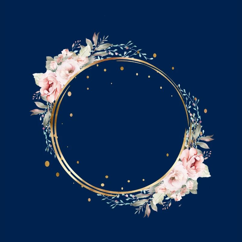 Modern Pastel Boho Flower Circle customizable
