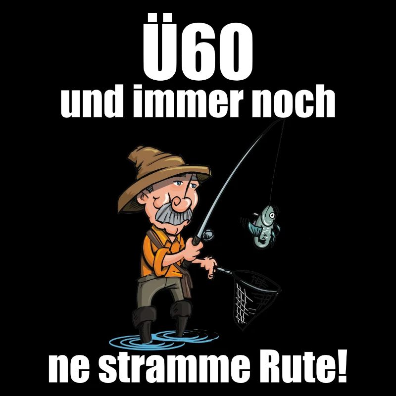 ü60 Geschenk zum 60. Geburtstag Angler Geschenk