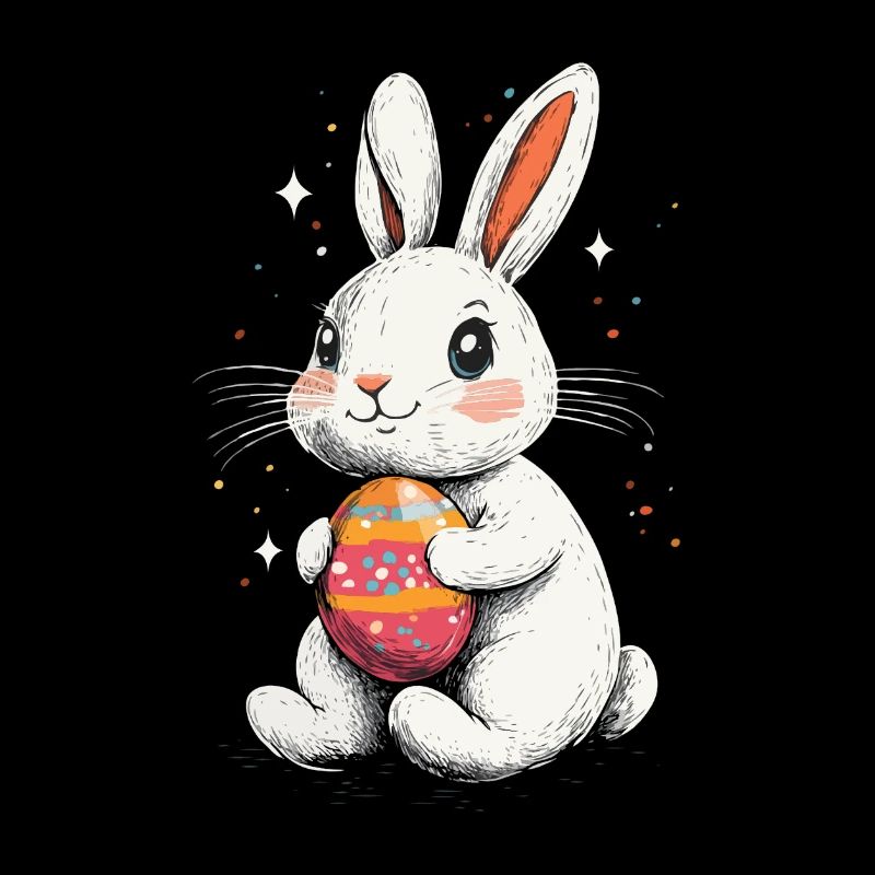 Osterhase mit Osterei Vintage