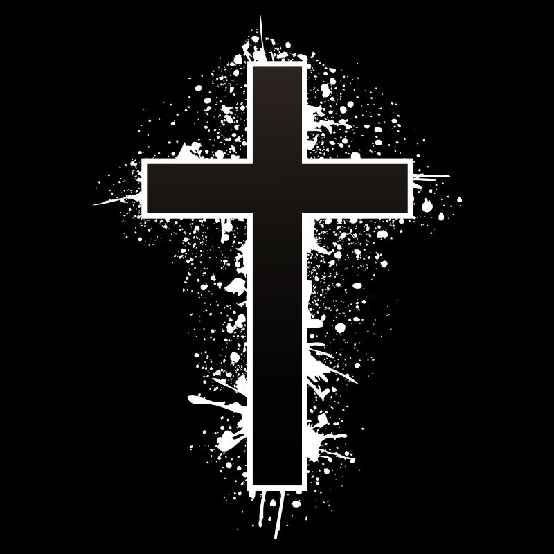 Croix éclaboussures de couleur