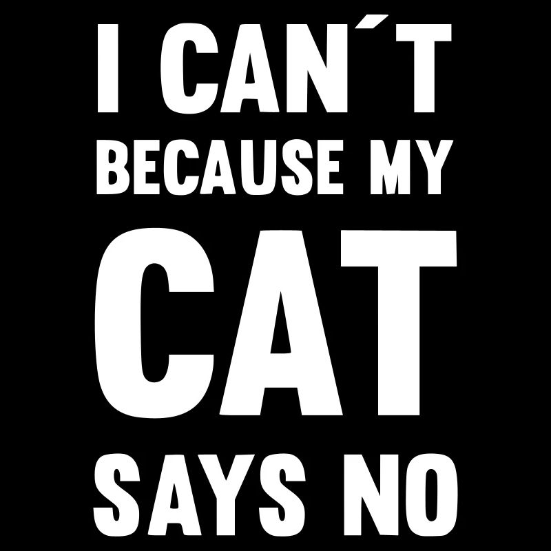 Je ne peux pas parce que mon chat dit non