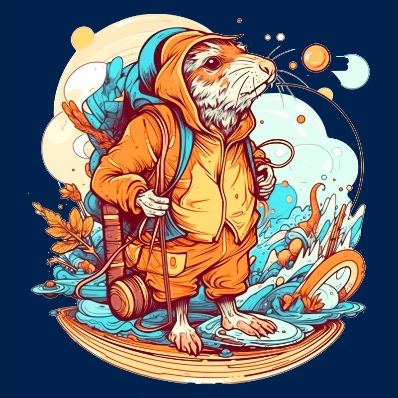 The mole rat on a long walk