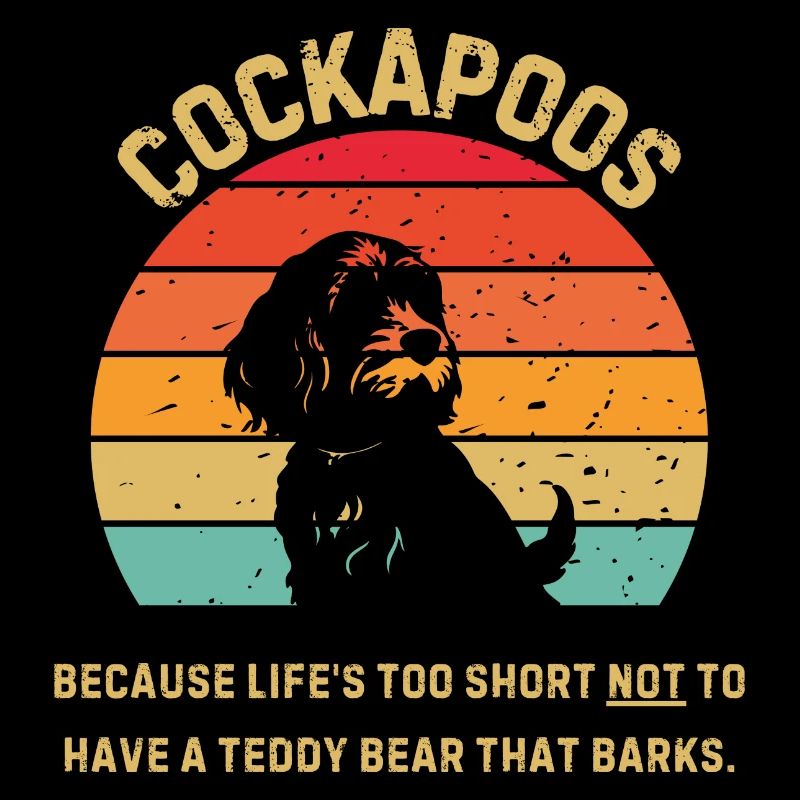 Cockapoo Retro Sunset