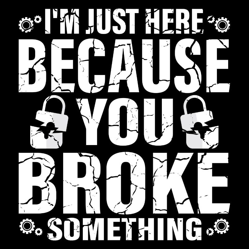 I'm Here Because You Broke Something Computer Tech